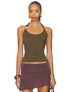SNDYS ASH TANK 上装 revolve小众新款 橄榄色
