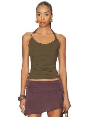SNDYS ASH TANK 上装 revolve小众新款 橄榄色