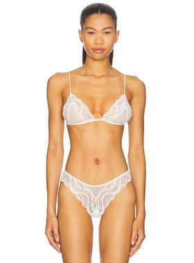 Kiki de Montparnasse LECHE 比基尼文胸上装 象牙白REVOLVE小众