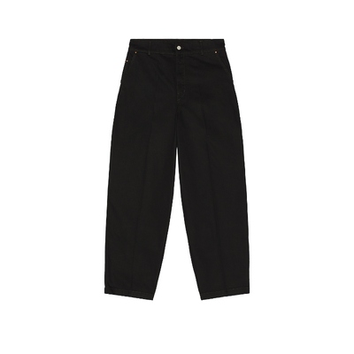 Lemaire Heavy Black Denim Maxi Barrel Workwear Pants 黑色REV