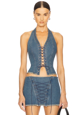 [春季新品]LOBA SELMA 上装 蓝色REVOLVE小众