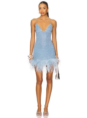 Oseree LUMIERE 短款连衣裙 蓝色REVOLVE小众新款