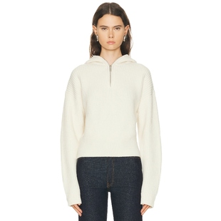 象牙白REVOLVE小众新款 连帽衫 Lang Helmut