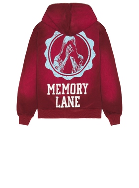 [春节穿搭]Memory Lane INITIAL全拉链连帽衫酒红色REVOLVE新款