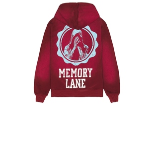 [春节穿搭]Memory Lane INITIAL全拉链连帽衫酒红色REVOLVE新款