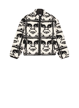 [冬季新品]Obey REPEATED ICON 羔羊绒夹克 黑色REVOLVE小众