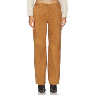 La Ligne JENNY 阔脚长裤 棕色 美式休闲风REVOLVE小众新款