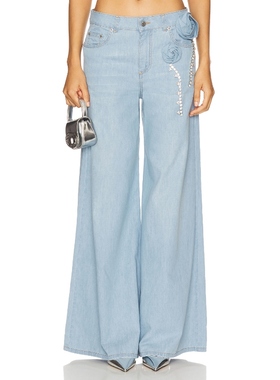 [冬季新品]AREA 牛仔裤 蓝色REVOLVE小众