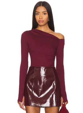 [冬季新品]NIA CLEO 上装长袖上衣 红色y2k辣妹风REVOLVE小众