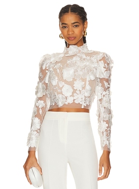 ELLIATT ELIA 上装REVOLVE时尚小众新品网纱配刺绣花卉贴花上衣