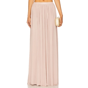 [冬季新品]Lovers and Friends 半身裙淡紫色显瘦长裙REVOLVE小众