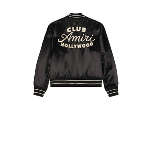 Amiri 新品 CLUB AMIRI 黑色REVOLVE小众 飞行员夹克 冬季
