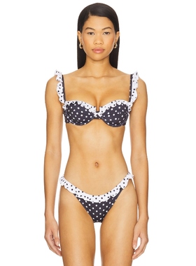 Bananhot ANGELA 比基尼文胸上装 黑色 y2k辣妹风REVOLVE小众新款