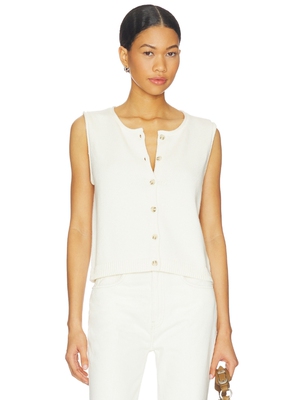 525 America Marianna Rolled Edge Button Front Vest revolve小