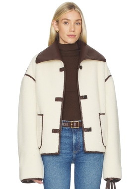 Tularosa MARGOT 夹克 Brown,Cream 美式休闲风REVOLVE小众新款