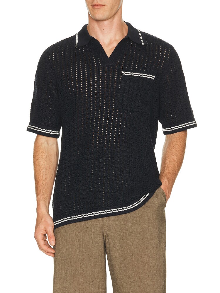 Rag & Bone JOHNNY 钩针针织 POLO 衫 26春夏新品 revolve小众新