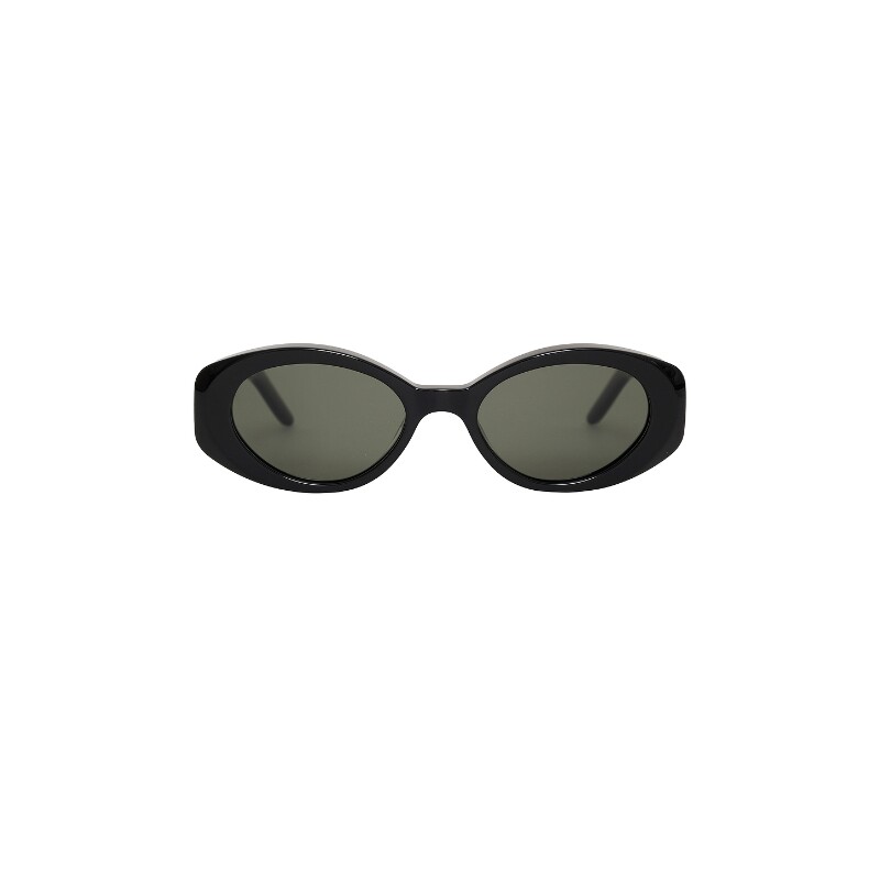 BRU Eyewear黑色太阳眼镜椭圆框窄框复古风墨镜早秋新品REVOLVE