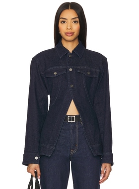 [冬季新品]AFRM 牛仔夹克 蓝色棉 喇叭腰部设计外套REVOLVE小众