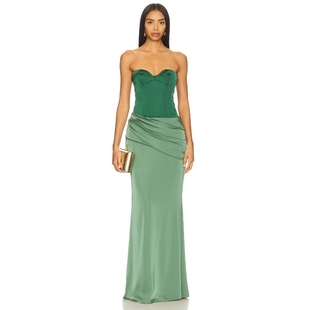 绿色REVOLVE小众新款 长裙 AMIT NBD