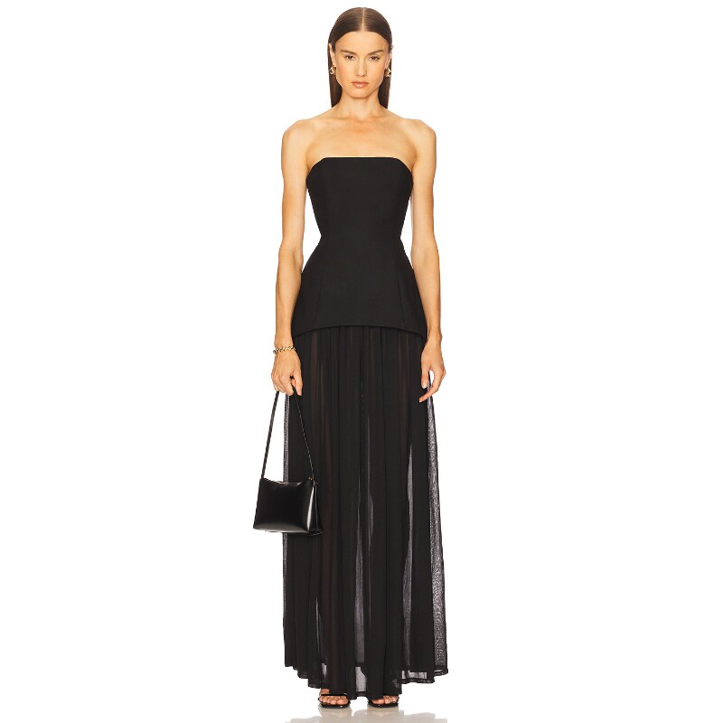 [秋冬新品]Michael Costello RUIZ 连衣裙黑色礼服裙REVOLVE小众