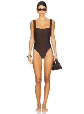 Tularosa FLIRTY 一件式泳装 棕色 y2k辣妹风REVOLVE小众新款