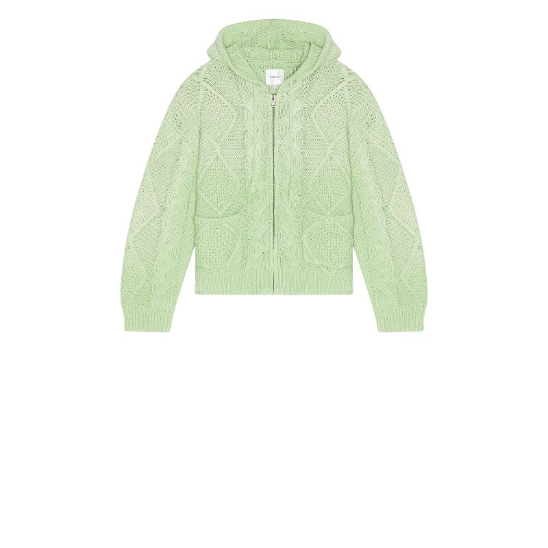 [冬季新品]Found ZIP UP CABLE KNIT 连帽衫 绿色REVOLVE小众