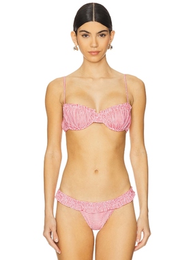 FAITHFULL THE BRAND ESTEREL 比基尼文胸上装 红色 y2k辣妹风REV