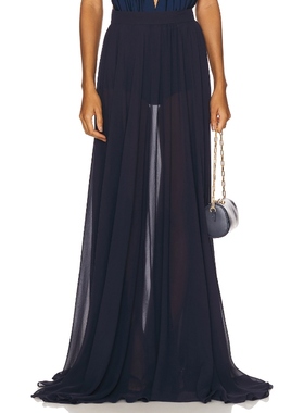 [冬季新品]Mariandree Gaitan IVY 长款半身裙藏青色REVOLVE小众