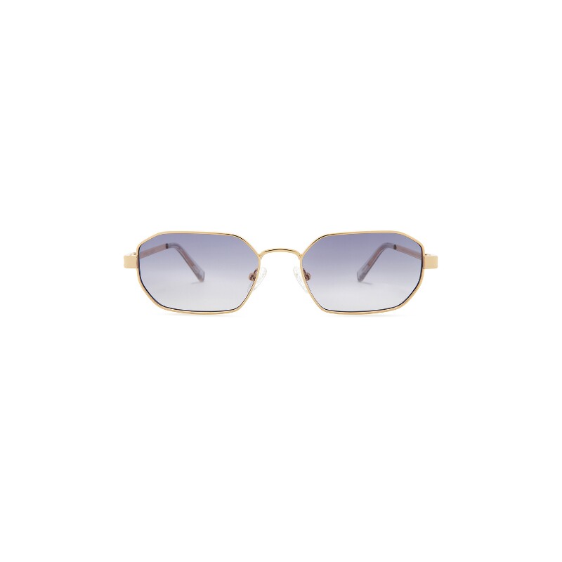 Le Specs金色太阳眼镜方框窄框复古风早秋新品墨镜REVOLVE