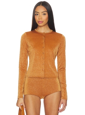 AFRM LINDA 上装 金属棕色 y2k辣妹风REVOLVE小众新款