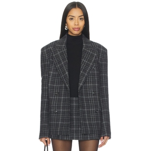 老钱风REVOLVE小众新款 VALENTINA 深灰色 西装 Aniye