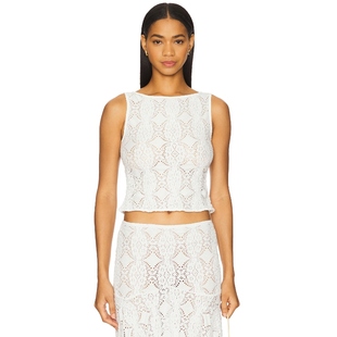 With Jean MAEVE 上装 白色 y2k辣妹风REVOLVE小众新款