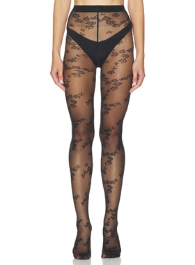 Wolford 沃尔福特 FLORET 连裤袜 黑色REVOLVE小众新款
