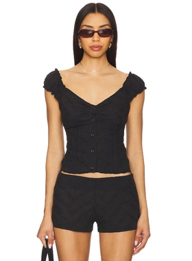 [冬季新品]Bella Venice STEPHANIE 上装 黑色REVOLVE小众