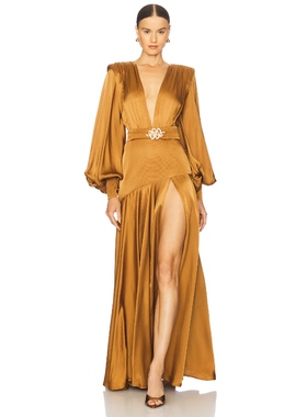 Bronx and Banco CARMEN 长裙 干邑白兰地色 REVOLVE小众新款