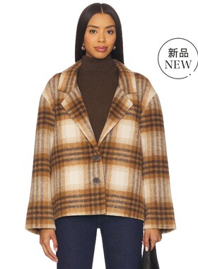 [冬季新品]Brochu Walker ADELINE复古风格纹毛呢外套REVOLVE