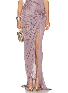 [冬季新品]Atlein 半身裙 紫色REVOLVE小众