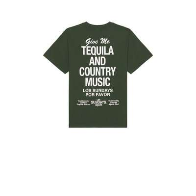 Los Sundays THE TEQUILA AND COUNTRY MUSIC T恤 深绿色REVOLVE