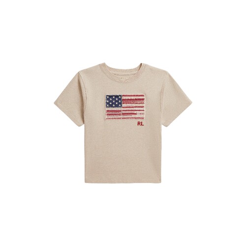 Polo Ralph Lauren米白色上装印花通勤风针织衫早秋新品REVOLVE