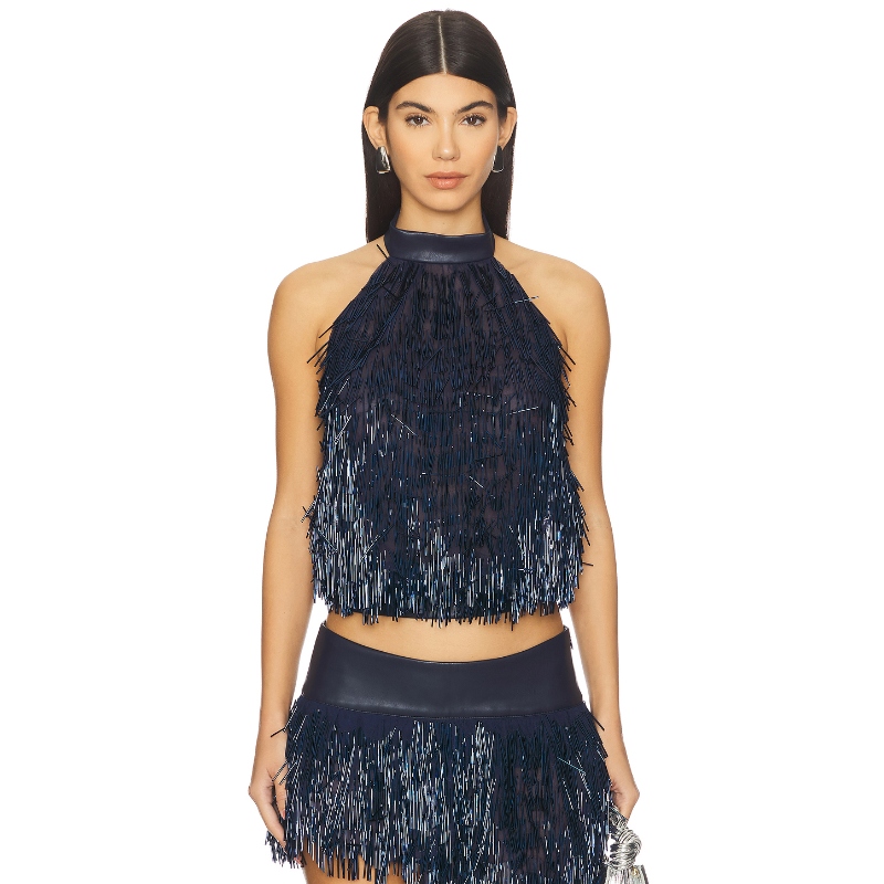 CULTNAKED COPACABANA 上装 蓝色REVOLVE小众新款