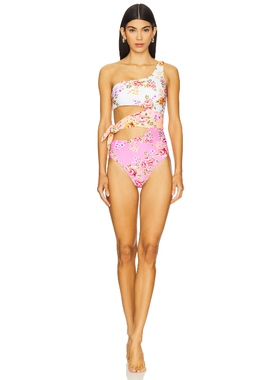 PQ One Shoulder Cutout One Piece Beige,Pink y2k辣妹风REVOLVE