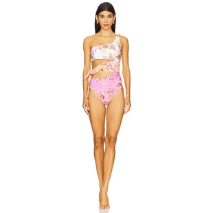 PQ One Shoulder Cutout One Piece Beige,Pink y2k辣妹风REVOLVE