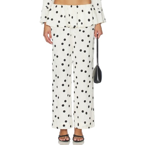 Lisa Says Gah RENEE 长裤 白色 美式休闲风REVOLVE小众新款