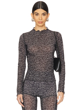 KNWLS HALCYON 上装长袖上衣 黑色y2k辣妹风REVOLVE小众新款