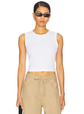 LESET POINTELLE 圆领上装 白色REVOLVE小众新款