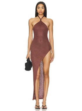 Flook The Label PRISHA 长裙 棕色REVOLVE小众新款