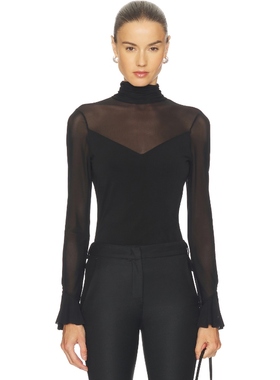 Cinq a Sept LUCY 上装 黑色 y2k辣妹风REVOLVE小众新款