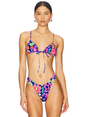 Heavy Manners TRIANGLE FRONT TIE 比基尼文胸上装 紫色 y2k辣妹