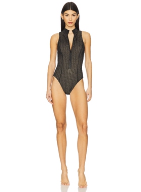 GIGI C IMAN 一件式泳装 黑色 y2k辣妹风REVOLVE小众新款