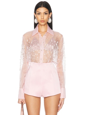 [春季新品]retrofete AUBRIELLA 衬衫 粉色REVOLVE小众